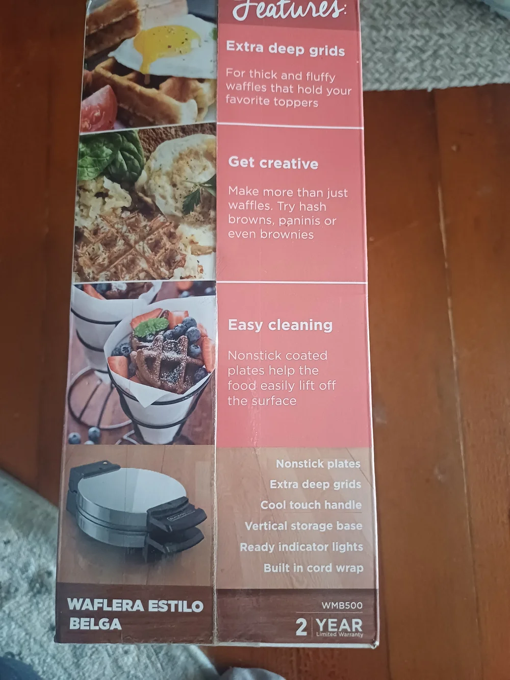 Black & Decker Black Belgian-Style Waffle Maker